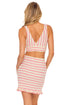 Luli Fama Champagne Pop Deep V Band Crop Top